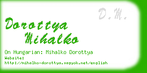 dorottya mihalko business card